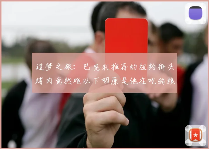 追梦之旅：巴克利推荐的纽约街头烤肉竟然难以下咽原是他在吃狗粮